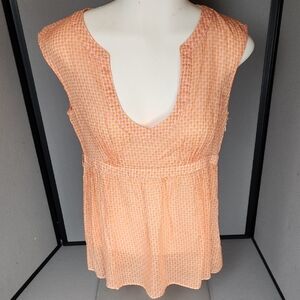 J. Crew Orange Sleeveless Blouse